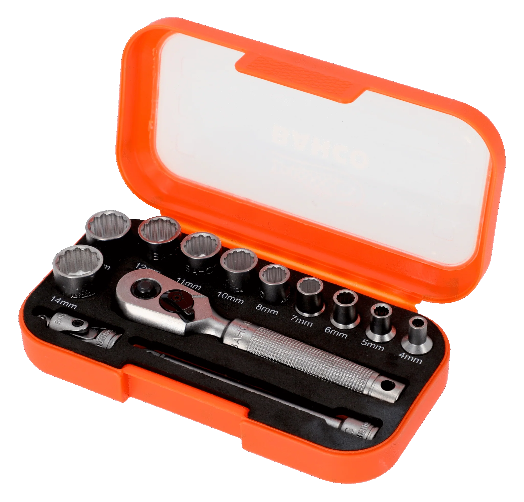 Bahco 1/4" Square Drive Socket Set with Metric Bi-Hex Profile - 13 Pcs S13MC10.5 - Image 3