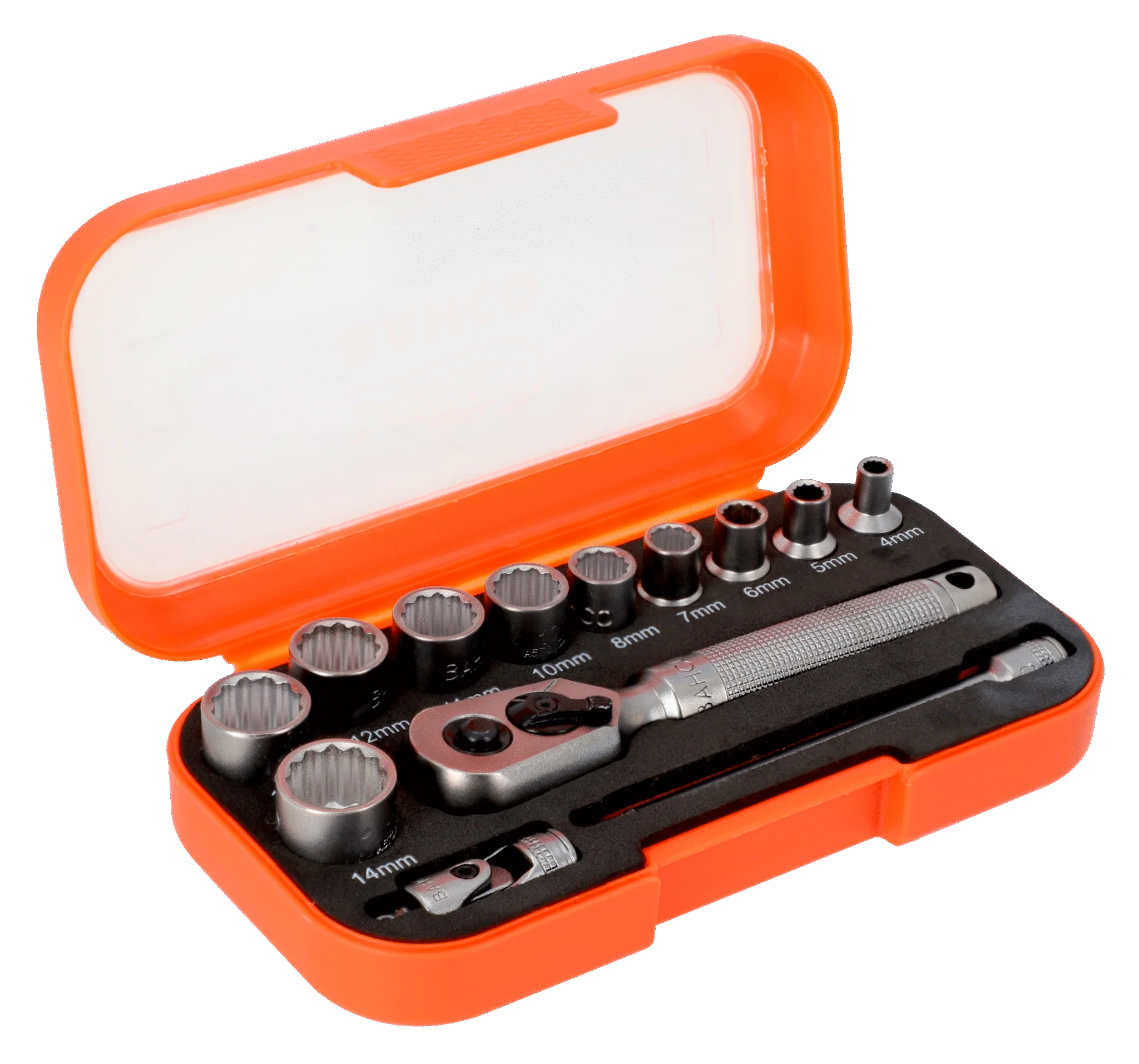 Bahco 1/4" Square Drive Socket Set with Metric Bi-Hex Profile - 13 Pcs S13MC10.5 - Image 4