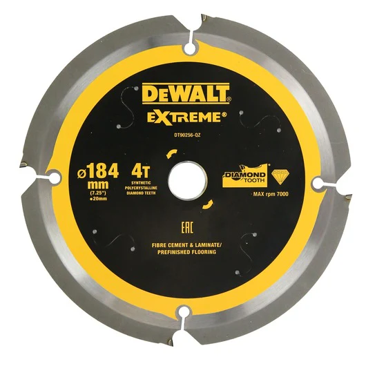 Dewalt SAW BLADE EXTREME PCD 184MM X 4T (16/20MM) - DT90256-QZ