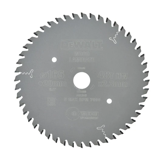 Dewalt SAW BLADE EXTREME WORKSHOP TCG 165MM X 48T (20MM) - DT1086-QZ