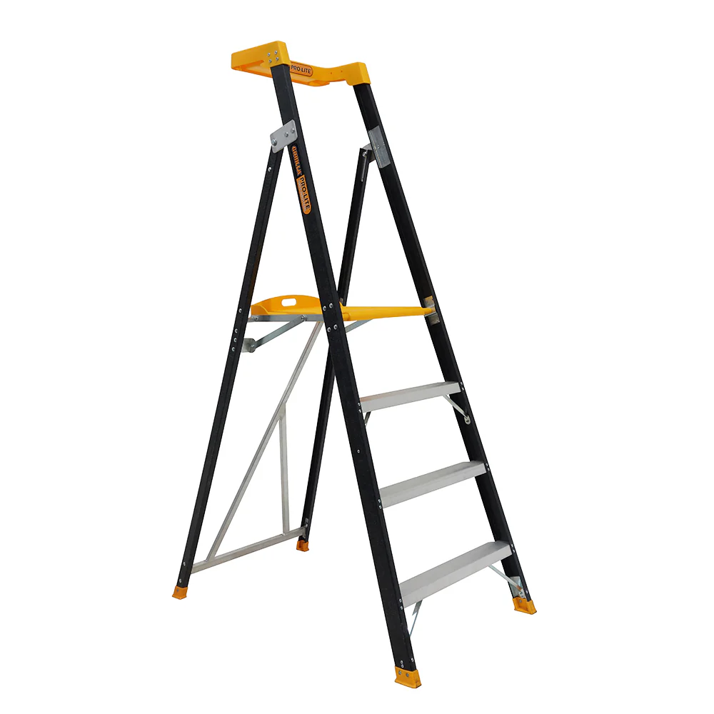 Gorilla Pro-LiteĀ® Fibreglass Platform Ladders FPL004-PRO