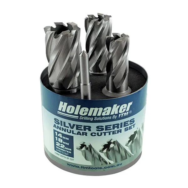 ITM Holemaker Silver Series 14, 18, 22 MM & Pin Depth 25 MM 5 Piece Set ASSET-Z