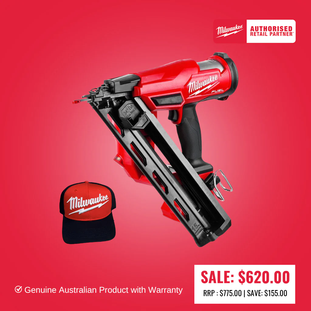 Milwaukee M18 FUEL™ 15 Gauge Angled Finishing Nailer skin M18FN15GA -0C - BONUS CAP