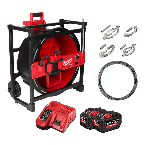 Milwaukee M18 FUEL™ HIGH SPEED CHAIN SNAKE KIT w/ ONE KEY™ - M18FFSM122