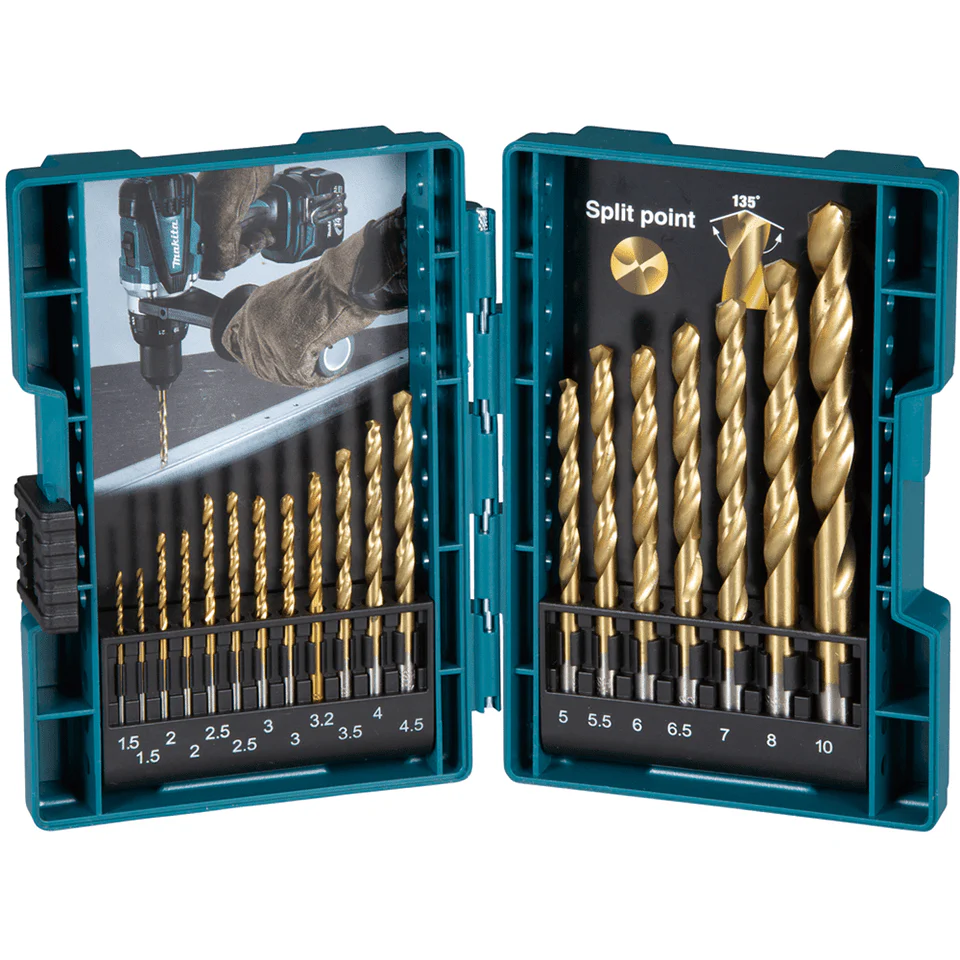 Makita 19pce HSS-TiN drill bit set D-67527 - Image 2
