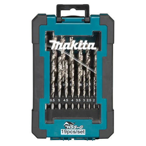 Makita HSS-G SERIES METAL DRILL BIT SET - 1-10mm METRIC - 19pc D-67549