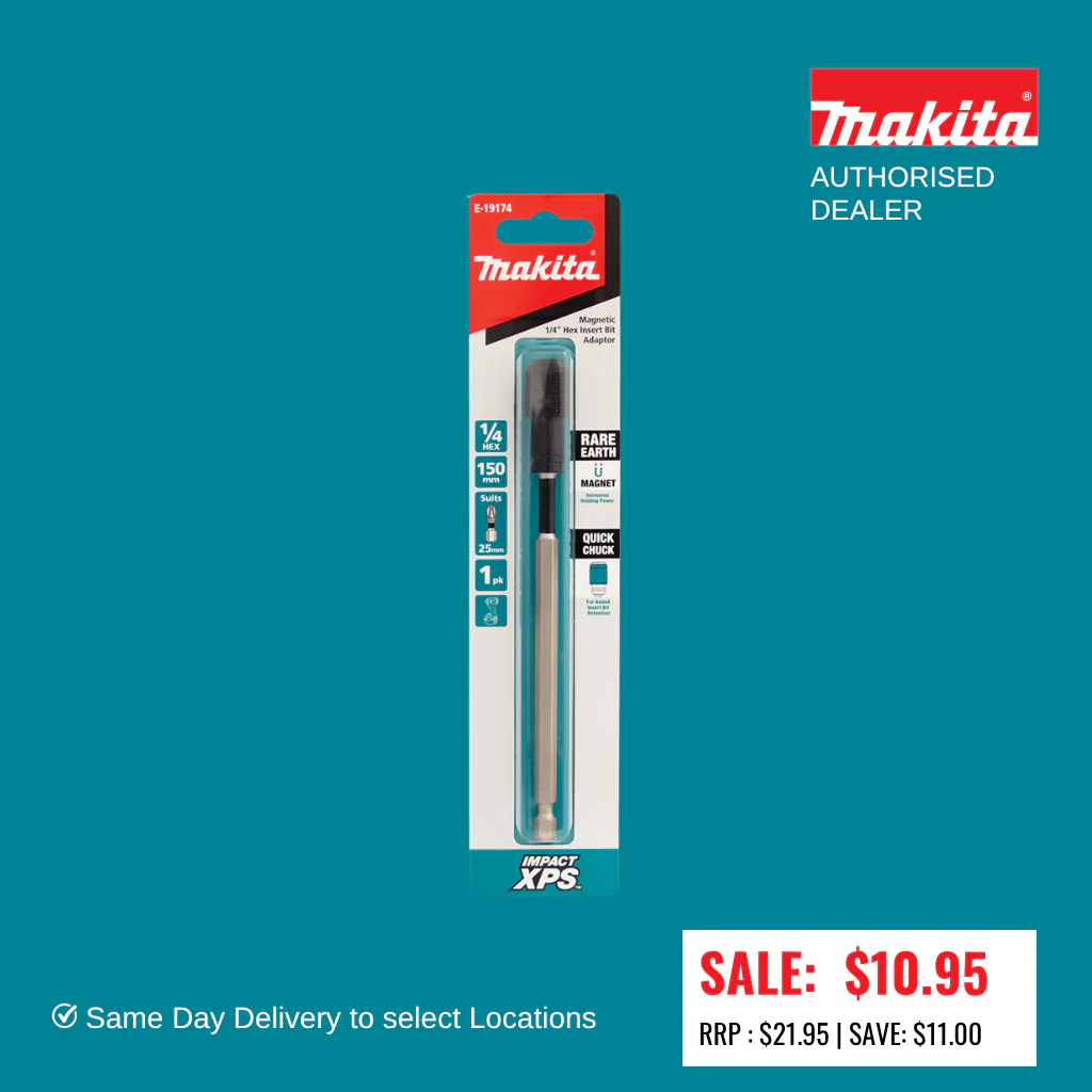 Makita Impact XPS 150mm 1/4" extension quick chuck with magnet E-19174