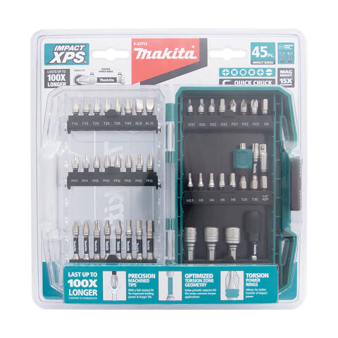 Makita IMPACT XPS 45pc BIT SET - WITH QUICK CHUCK BIT HOLDER E-22713