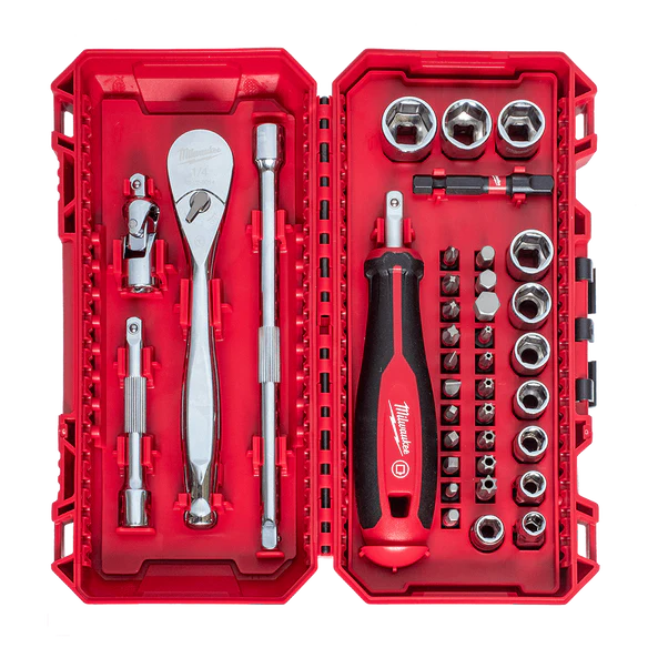 Milwaukee 1/4" Drive 38 Piece Metric Socket & Bit Set - 48229199