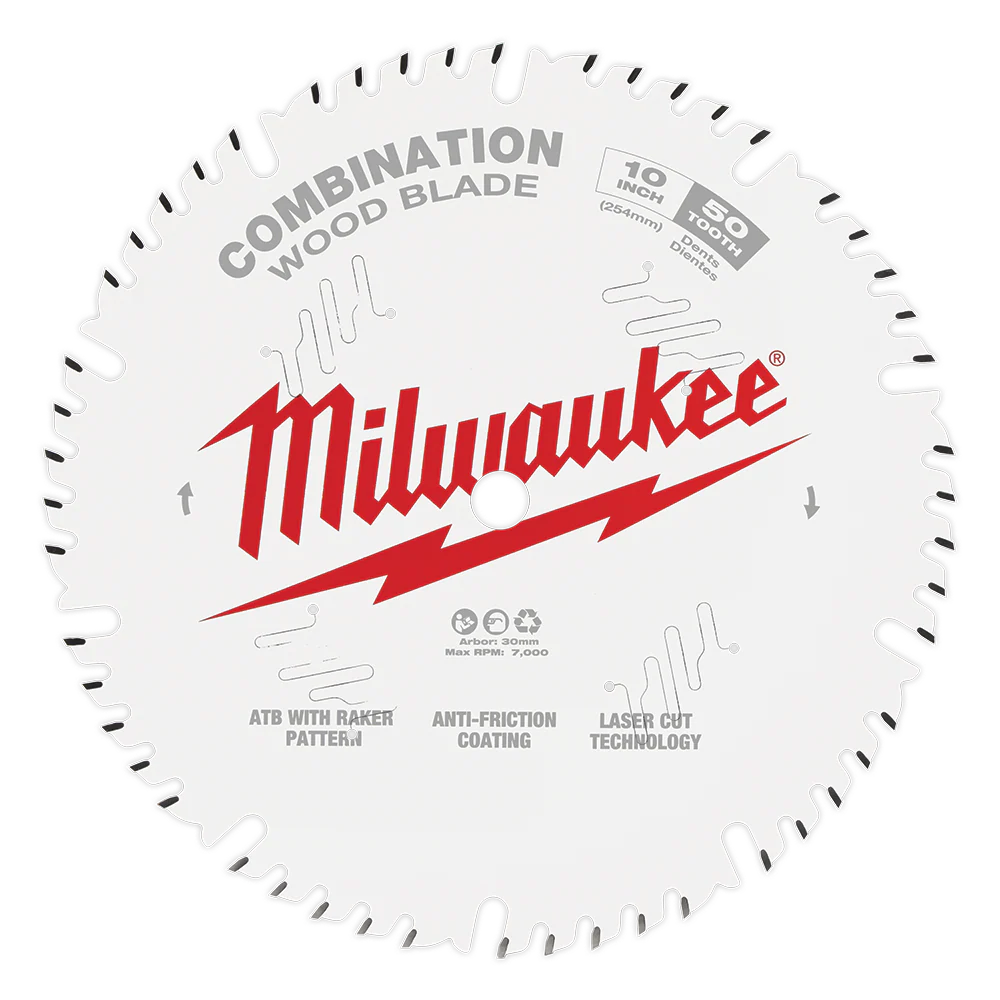 Milwaukee 10" 254mm 50T COMBINATION Blade - 48408026