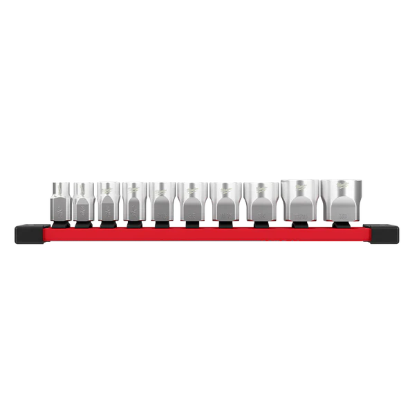 Milwaukee 3/8" Drive 10pc SAE Socket Set with Storage Rail - 48229403