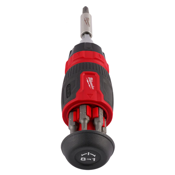 Milwaukee 8-in-1 Ratcheting Compact Multi-Bit Screwdriver - 48222913