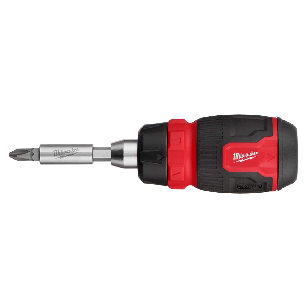 Milwaukee 8-in-1 Ratcheting Compact Multi-Bit Screwdriver - 48222913 - Image 2
