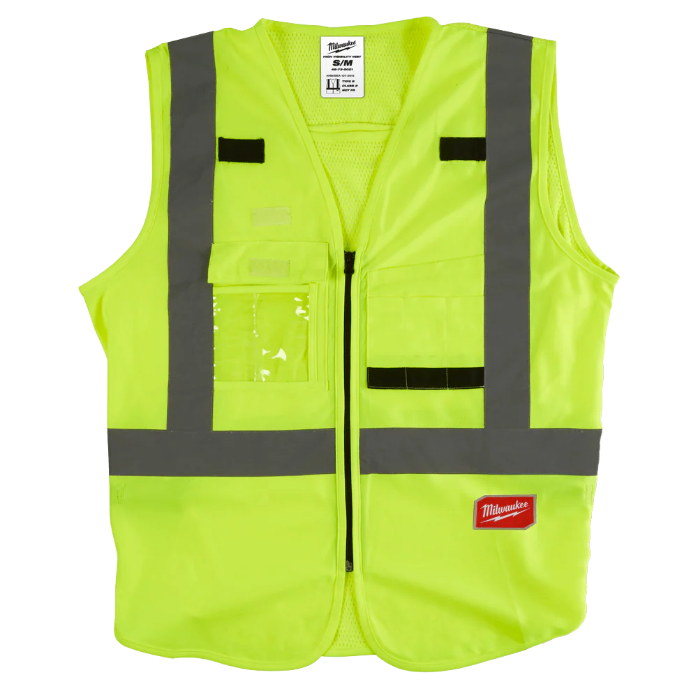 Milwaukee High Visibility Safety Vest 10 Pockets 1 Pack - Yellow - XXL/XXXL - 48735023