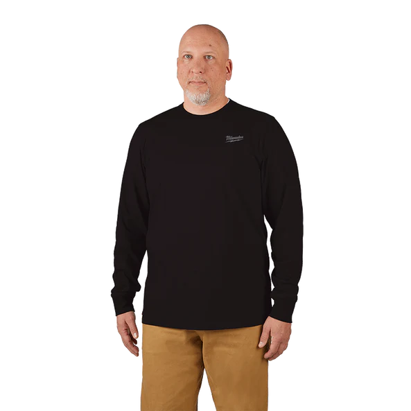 Milwaukee Hybrid Work Tee Long Sleeve Black 604B - Image 2