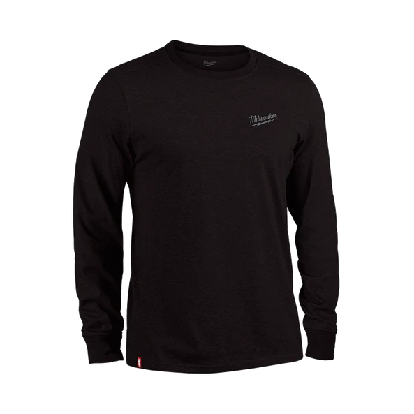Milwaukee Hybrid Work Tee Long Sleeve Black 604B - Image 3