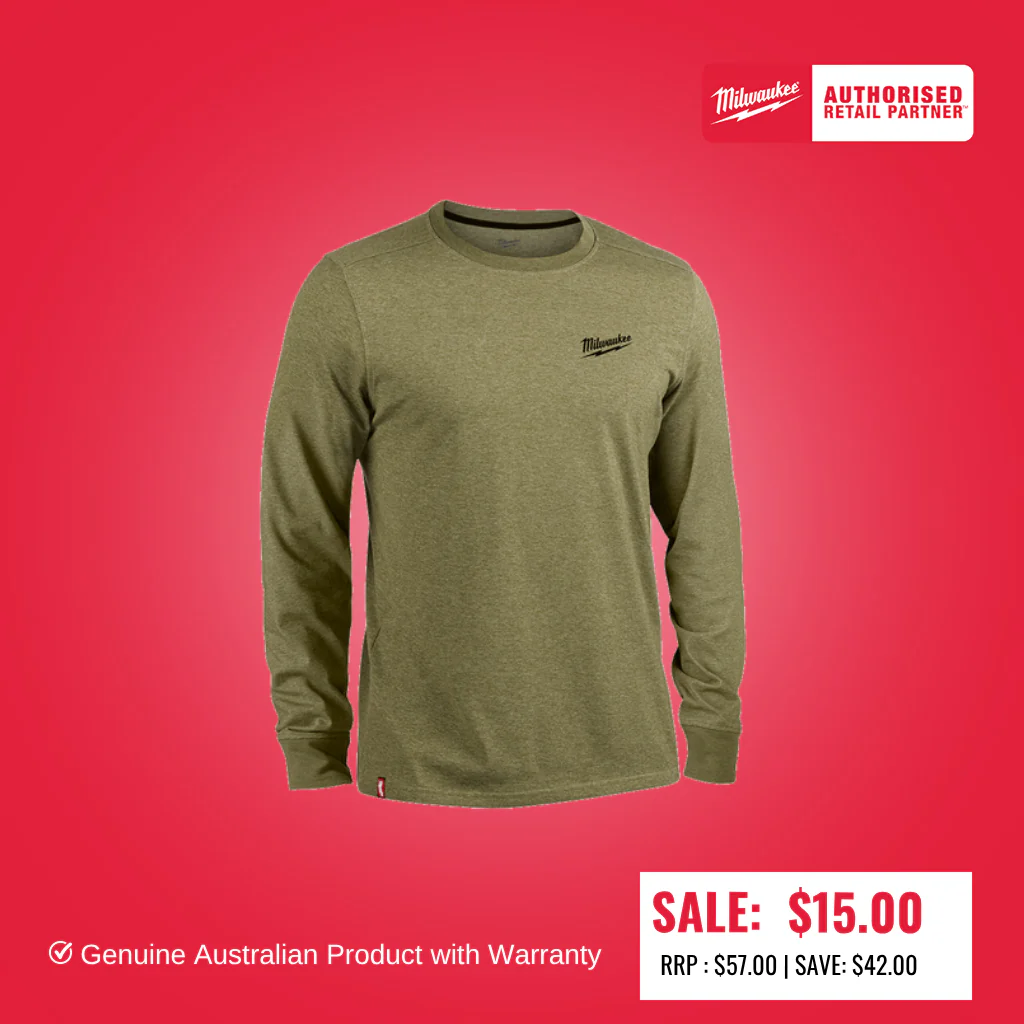 Milwaukee Hybrid Work Tee Long Sleeve Green 604GN