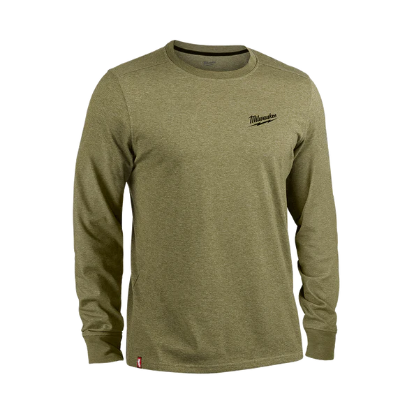 Milwaukee Hybrid Work Tee Long Sleeve Green 604GN - Image 3