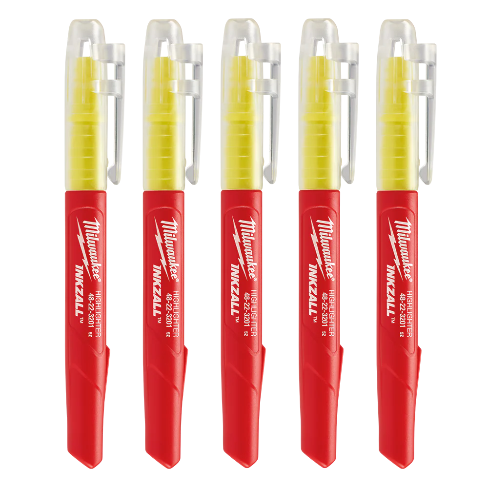 Milwaukee Inkzall Jobsite Highlight.Yellow 5pk - 48223201