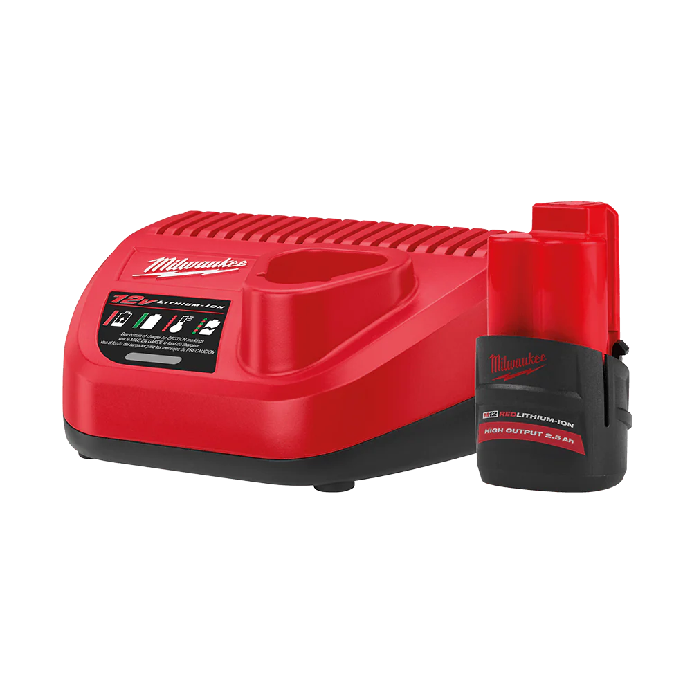 Milwaukee M12™ REDLITHIUM™ HIGH OUTPUT™ 2.5Ah Starter Pack - M12HOSP201B