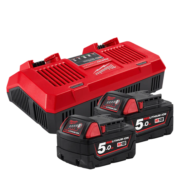 Milwaukee M18™ REDLITHIUM™ Dual Bay 5.0Ah Starter Pack - M18SPD502B