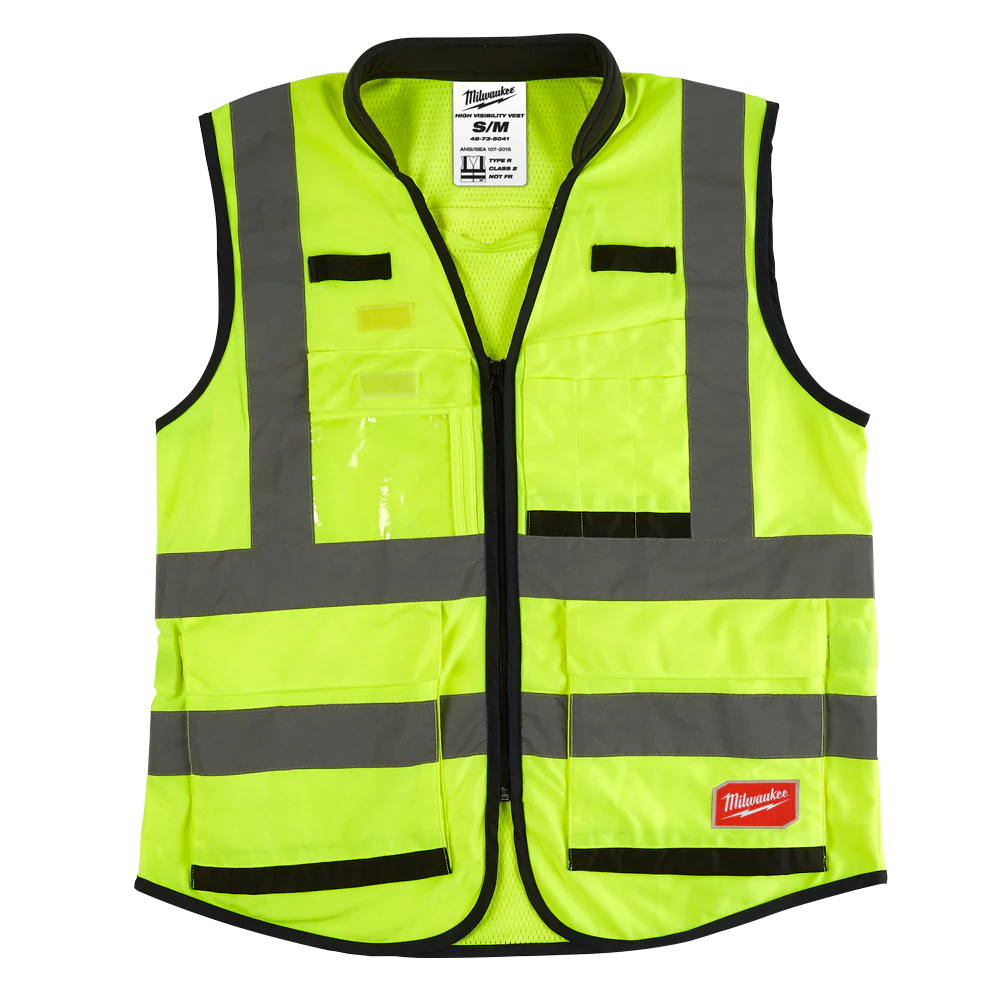 Milwaukee Premium High Visibility Safety Vest 15 Pockets 1 Pack - Yellow -  XXL/XXXL  - 48735043