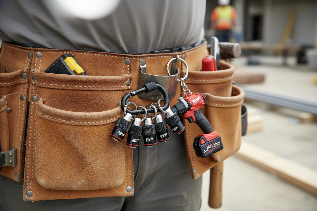 Milwaukee Quick Release Bit Holder w/ Carabiner 5PK 48324536 (WITH BONUS DRILL KEYRING) - Image 3