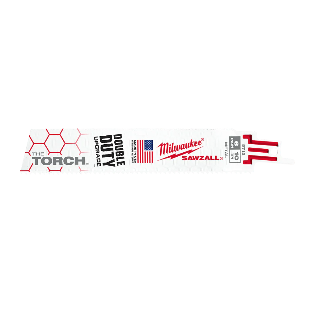 Milwaukee SAWZALL™ The TORCH™ Metal Demolition 150mm 6" 10TPI Blade 5 Pack - 48005712