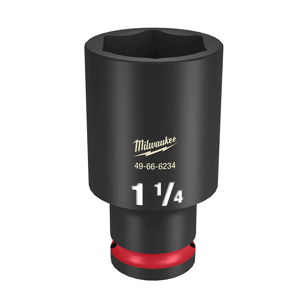 Milwaukee SHOCKWAVE™ 1/2" Drive 1-1/4" Deep 6 Point Impact Socket - 49666234