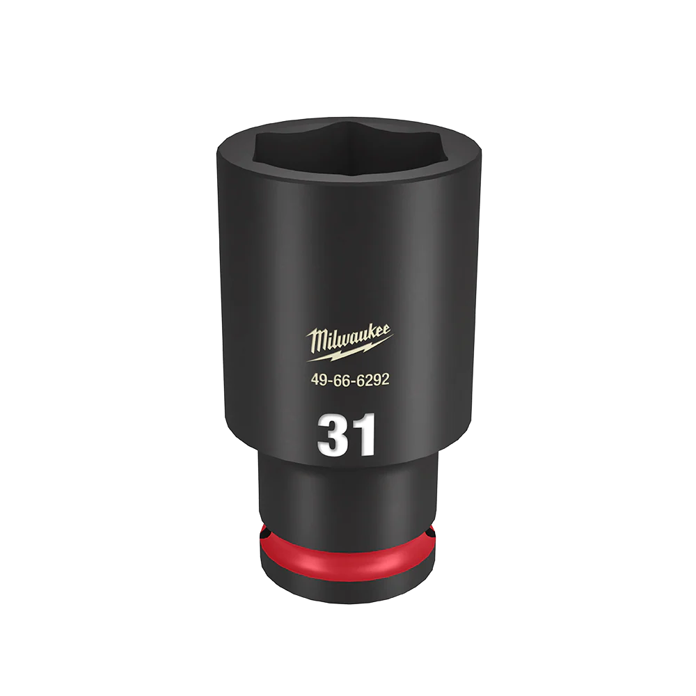 Milwaukee SHOCKWAVE™ 1/2" Drive 31mm Deep 6 Point Impact Socket - 49666292