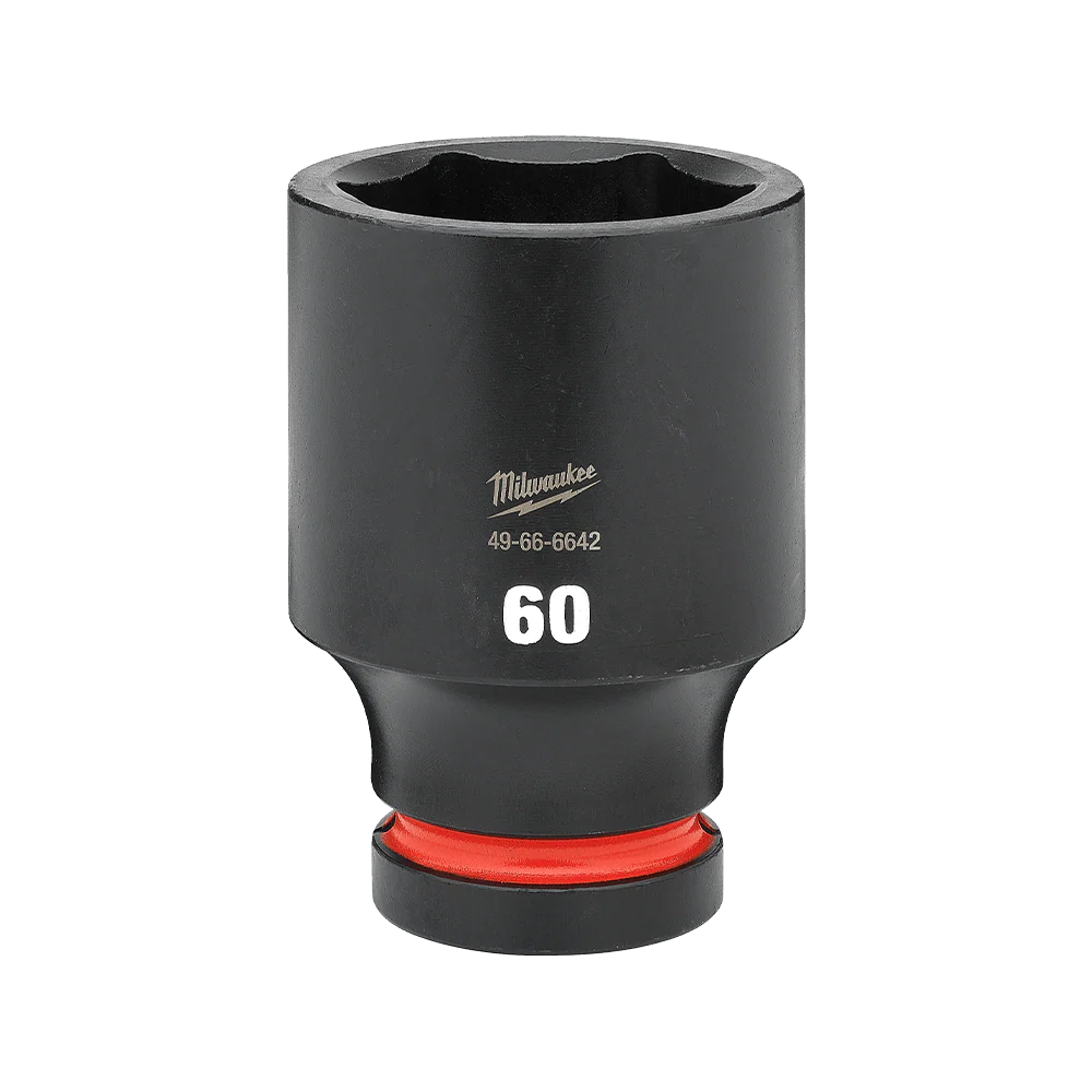 Milwaukee SHOCKWAVE™ 1" Drive 60mm Deep 6 Point Impact Socket - 49666642