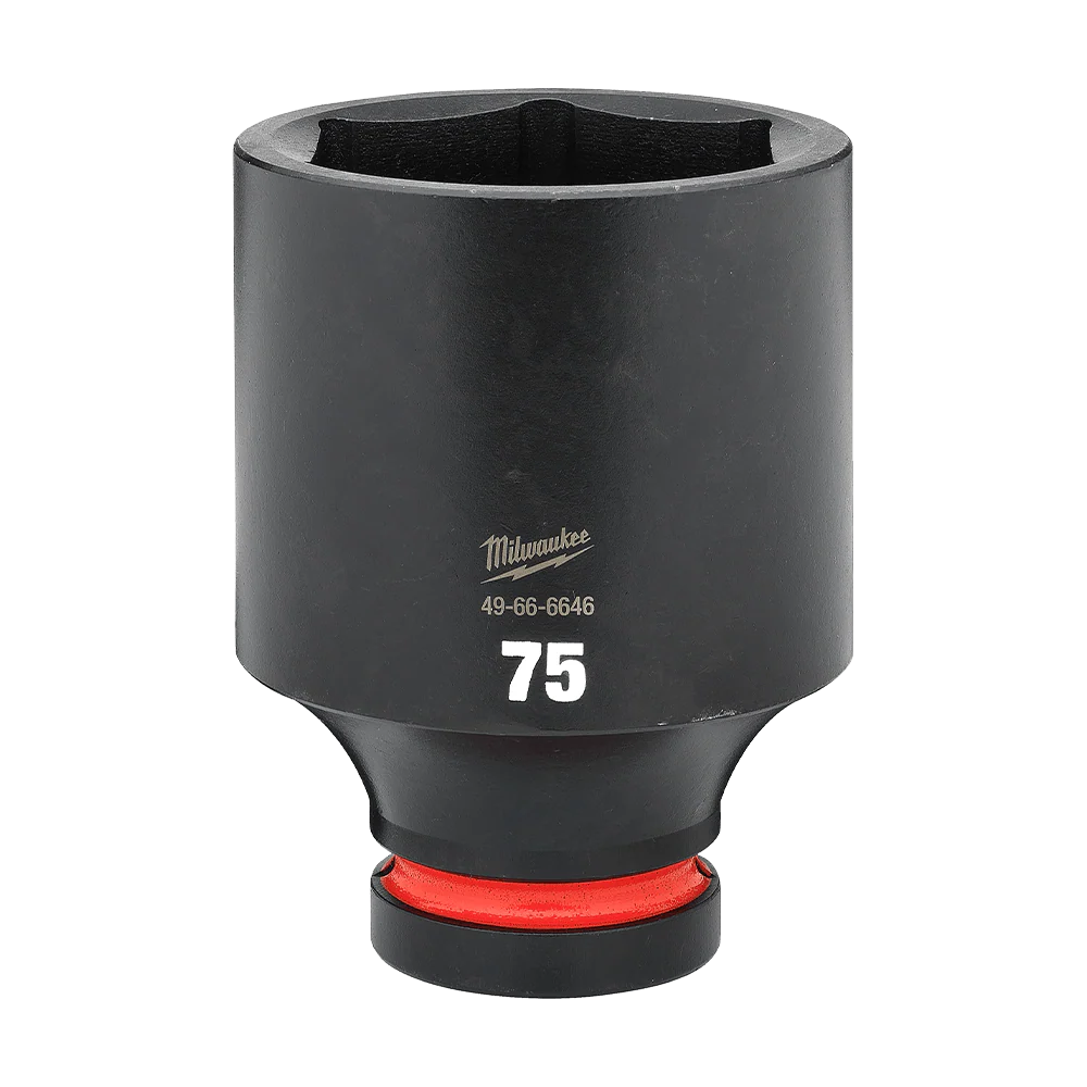 Milwaukee SHOCKWAVE™ 1" Drive 75mm Deep 6 Point Impact Socket - 49666646