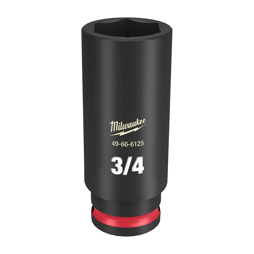 Milwaukee SHOCKWAVE™ 3/8" Drive 3/4" Deep 6 Point Impact Socket - 49666125