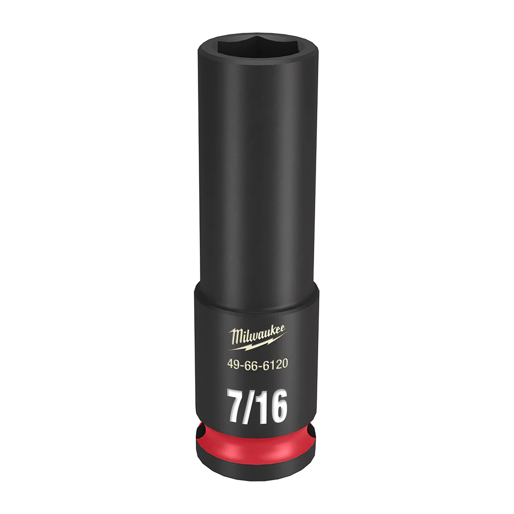 Milwaukee SHOCKWAVE™ 3/8" Drive 7/16" Deep 6 Point Impact Socket - 49666120