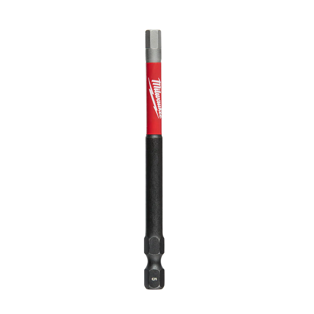 Milwaukee SHOCKWAVE™ Power Bit Hex 5mm 89mm (3.5")pkt 5 - 48324753
